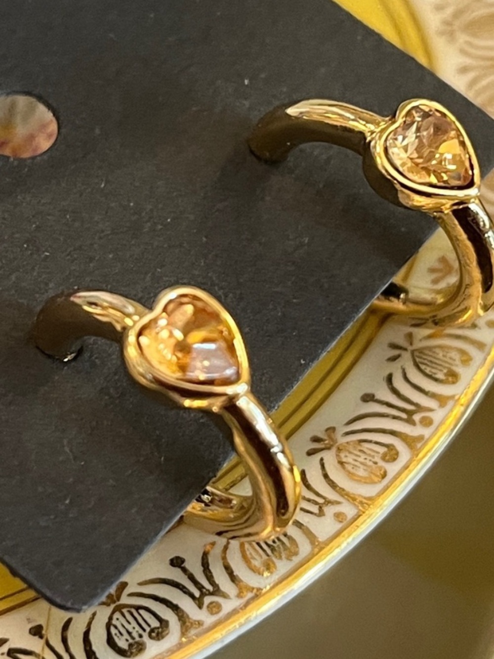 Gold Mini Heart Hoop Earrings